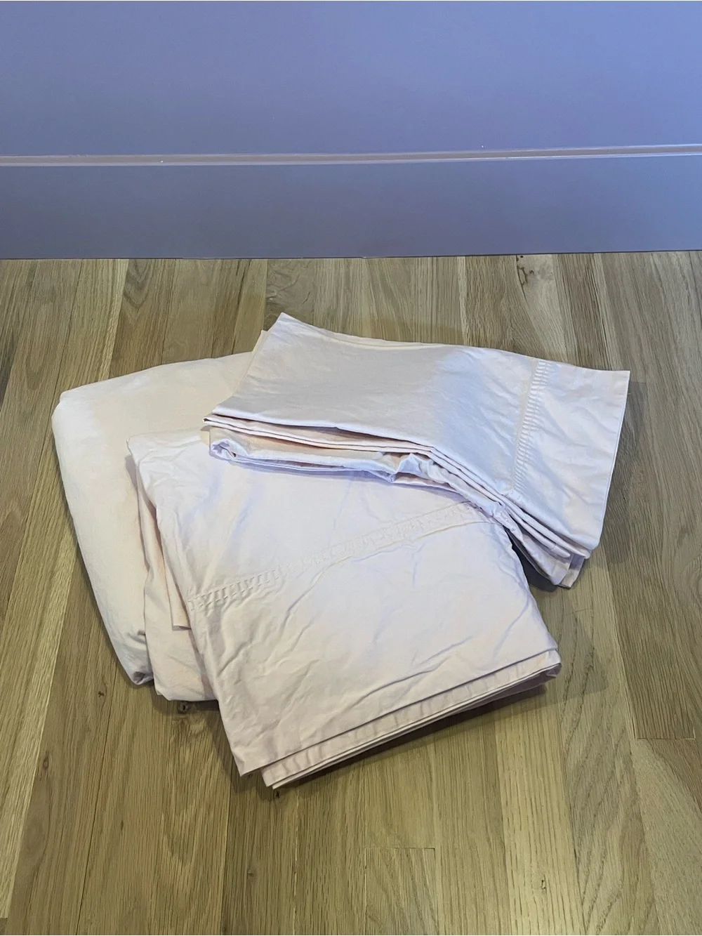 Nordstrom Full Sheet Set Blush Pink 100% Cotton 4 Piece Beddin
